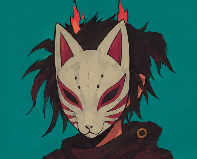 Shinagami looking mask down