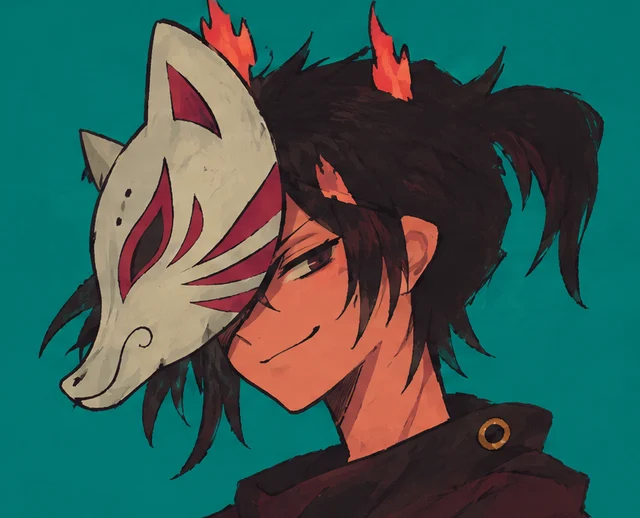 Shinagami looking half a smirk