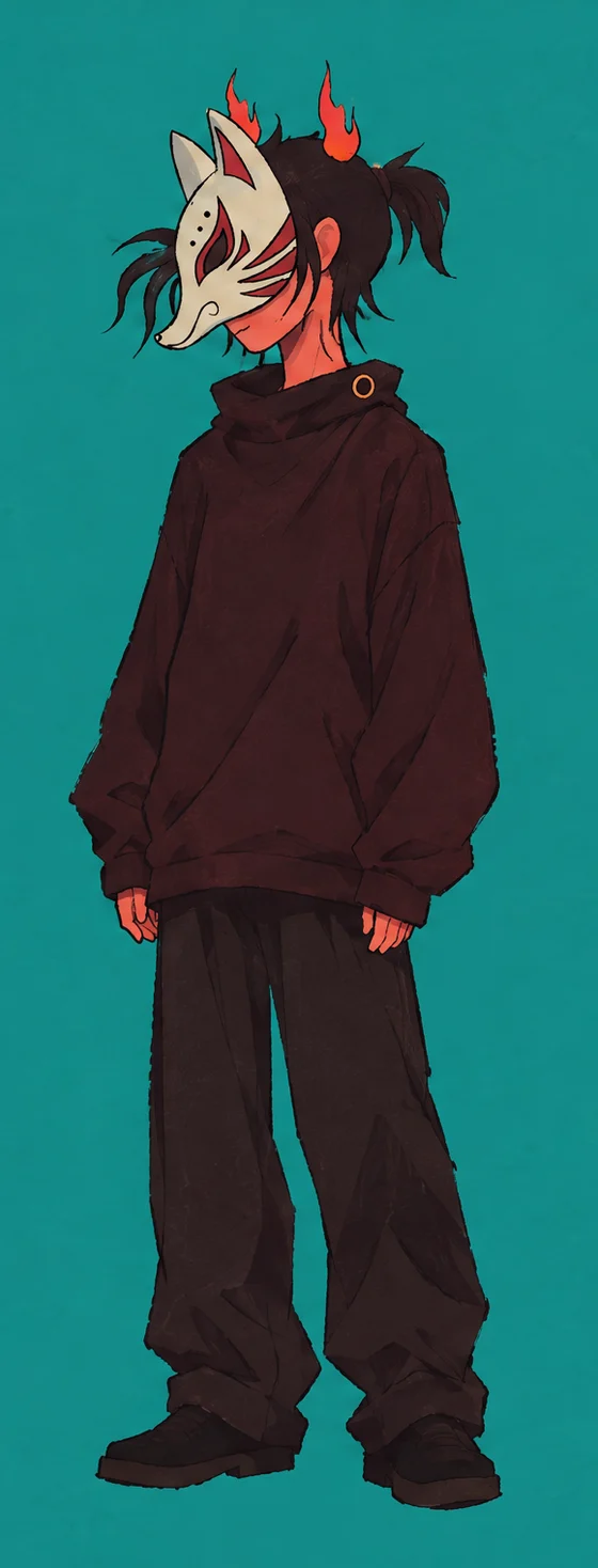 Shinagami, three-quarter view